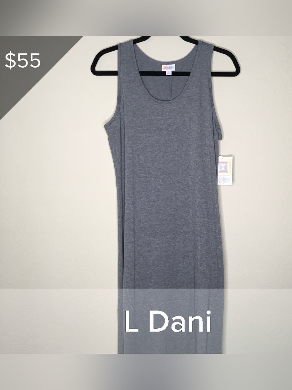 LuLaRoe Dani Maxi Dress - Gray L